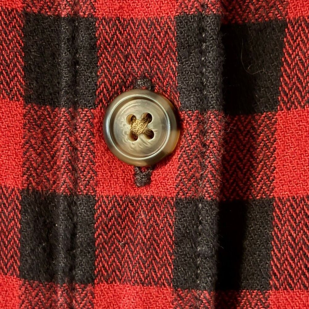 Carhartt Rugged Flex Loose Fit Button Up Flannel Shirt Red Black Buffalo Plaid W - Picture 6 of 10